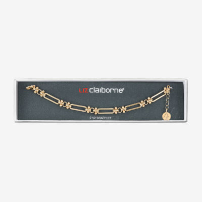 Liz Claiborne Paperclip Link Womens Strand Bracelet
