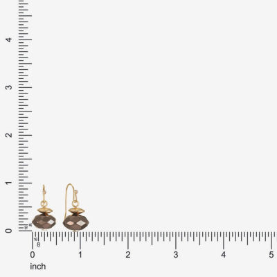 Liz Claiborne Tri Tone Beaded Womens Drop Earrings