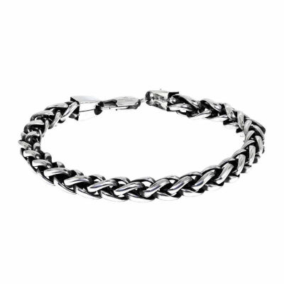Stainless Steel Inch Solid Wheat Chain Bracelet