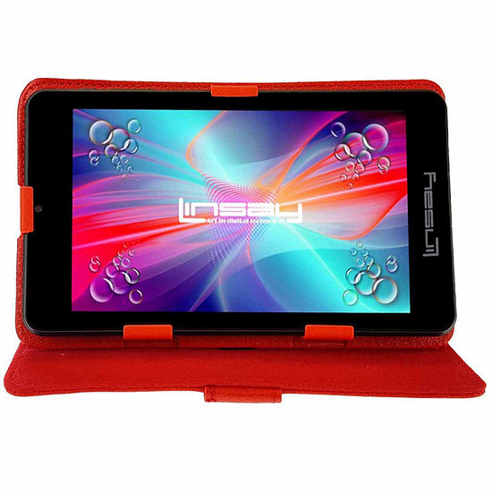 LINSAY 7" Quad-Core 2GB RAM 16GB Android 9.0 Pie Tablet with Standing Case