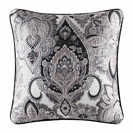 Queen Street Giselle Square Throw Pillow, One Size, Silver