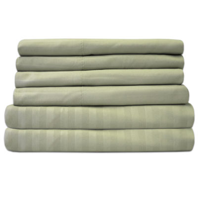 Sweet Home Collection™ Dobby Stripe Microfiber Wrinkle Free Deluxe Sheet Set with Bonus Pillowcases