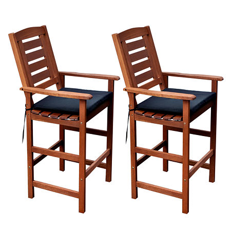 Miramar Counter Stools - Set Of 2, One Size, Brown