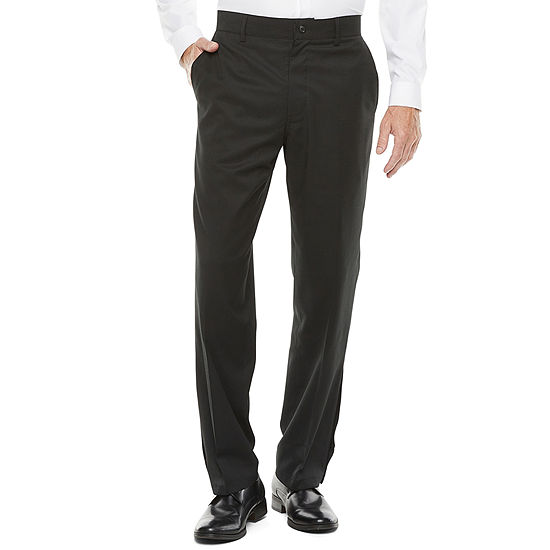 Stafford Mens Adaptive Classic Fit Suit Pants, Color: Black - JCPenney