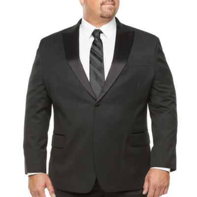Stafford Coolmax Mens Big and Tall Classic Fit Tuxedo Jacket, Color Black JCPenney