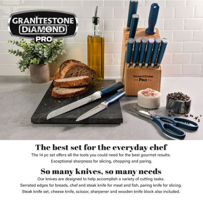 Granitestone 15-pc. Knife Block Set