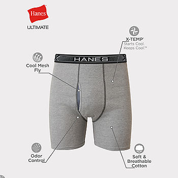 Hanes Men's Comfort Soft Boxer Briefs, X-Large, Black and Gray, 5