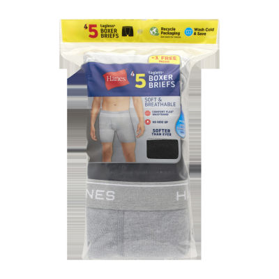 Hanes Big Boys Ultimate Dyed Boxer Brief with ComfortSoft Waistband, Pack  of 5