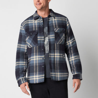 Frye and Co. Mens Regular Fit Long Sleeve Plaid Sherpa Lined Button-Down Shirt