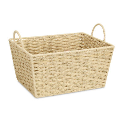 Woven Rope Tapered Rectangular Storage Basket