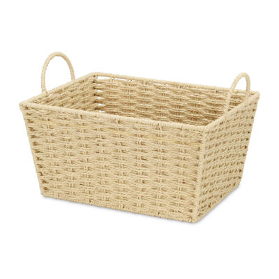 Woven Rope Tapered Rectangular Storage Basket