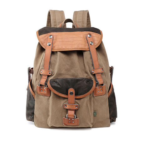 TSD Brand Tapa Two-Tone Backpack, One Size, Brown