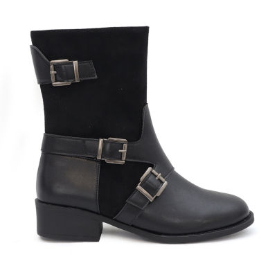 Yoki Womens Darcy-10 Block Heel Riding Boots