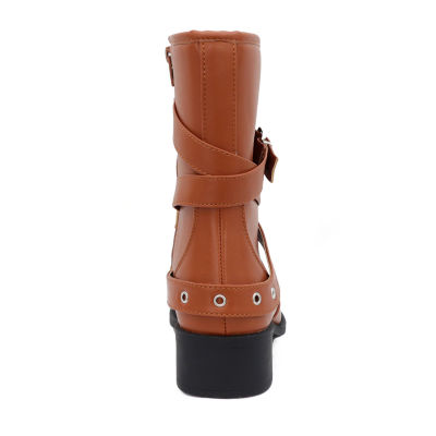 Yoki Womens Darcy-12 Flat Heel Riding Boots