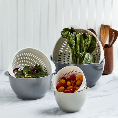 Basic Essentials 6-pc. Mixing Bowl and Colander Set