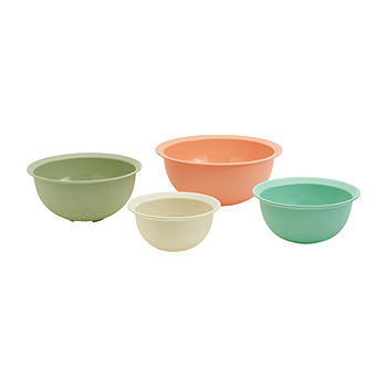 Cook with Color Plastic Mixing Bowls with Lids - 12 Piece Nesting