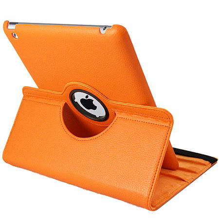 Natico Faux Leather 360° Degree Rotating Case For IPad Mini, One Size, Orange