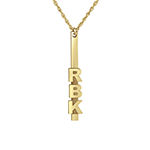 Personalized Initials Vertical Bar Pendant Necklace