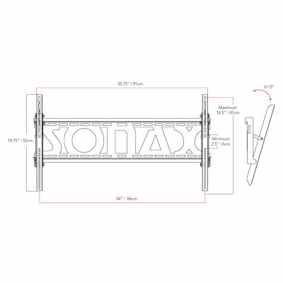 Corliving Tilting 70" and Up TV Wall Mount