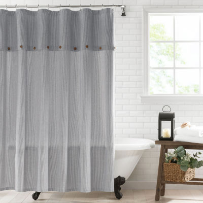 Elrene Home Fashions Tucker Ticking Shower Curtain JCPenney