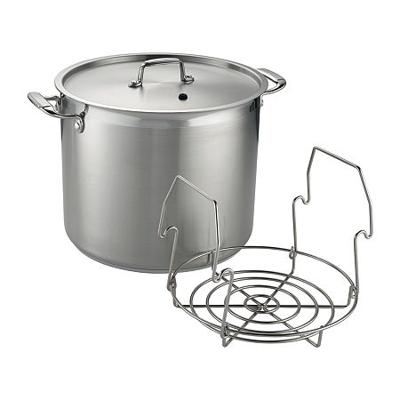 Tramontina 22-Qt. With Canning Rack Tri-Ply Stainless Steel Stockpot, One Size, Stainless Steel