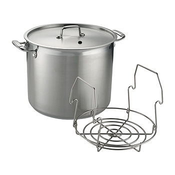 Tramontina 22-Qt. With Canning Rack Stainless Steel Dishwasher Safe Stockpot,  Color: Stainless Steel - JCPenney