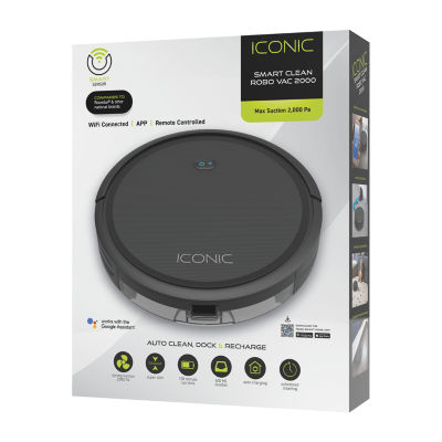 ICONIC SmartClean 2000 Robovac WiFi Robotic Vacuum with App and