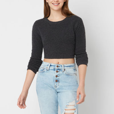 Arizona Juniors Womens Crew Neck Long Sleeve Pullover Sweater JCPenney