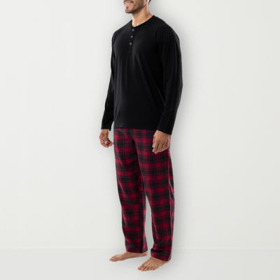 IZOD Mens Big Long Sleeve 2-pc. Pant Pajama Set