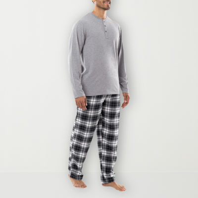 IZOD Mens Big Long Sleeve 2-pc. Pant Pajama Set