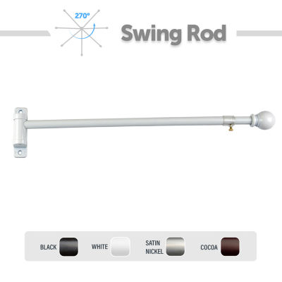 Rod Desyne Swing 5/8 IN Adjustable Curtain Rod