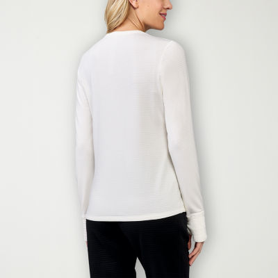 Free Country Womens Long Sleeve Crew Neck Layered Top