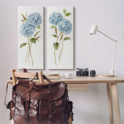 Stupell Industries Blue Hydrangea Long Stem Florals 2-pc. Wall Art Sets