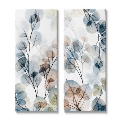 Stupell Industries Elegant Abstract Botanical Plant 2-pc. Wall Art Sets
