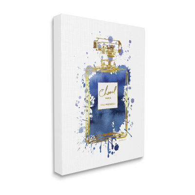 Stupell Industries Blue Splash Glam Fragrance Canvas Art