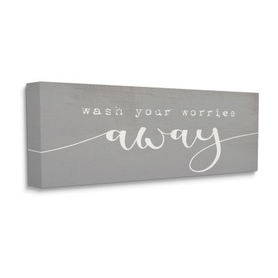 Stupell Industries Wash Your Worries Away Canvas Art