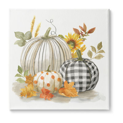 Stupell Industries Patterned Pumpkins Autumn Harvest Canvas Art