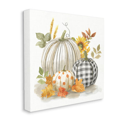 Stupell Industries Patterned Pumpkins Autumn Harvest Canvas Art