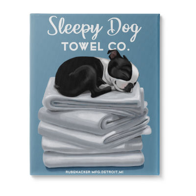 Stupell Industries Sleepy Dog Towel Co. Canvas Art