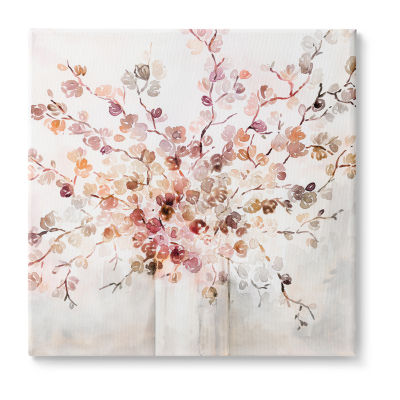 Stupell Industries Abstract Warm Floral Vine Canvas Art
