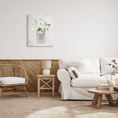 Stupell Industries White Floral Bouquet Country Canvas Art