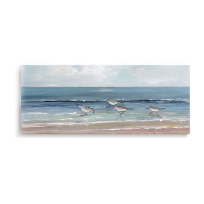 Stupell Industries Sandpiper Birds Cloudy Sky Canvas Art