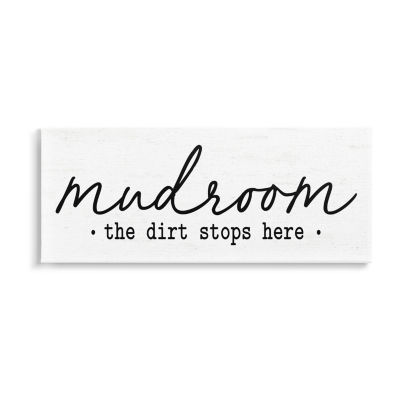 Stupell Industries Dirt Stops Here Mudroom Canvas Art
