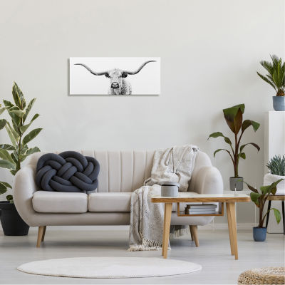 Stupell Industries Longhorn Cattle Modern Photography Canvas Art