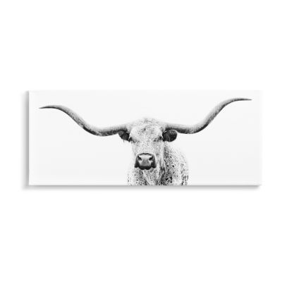 Stupell Industries Longhorn Cattle Modern Photography Canvas Art