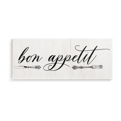 Stupell Industries Bon Appetit Vintage Cutlery Canvas Art