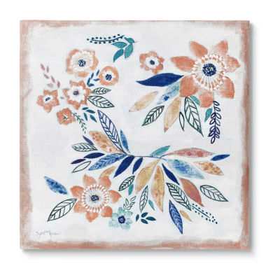 Stupell Industries Floral Blossom Patterned Boho Canvas Art
