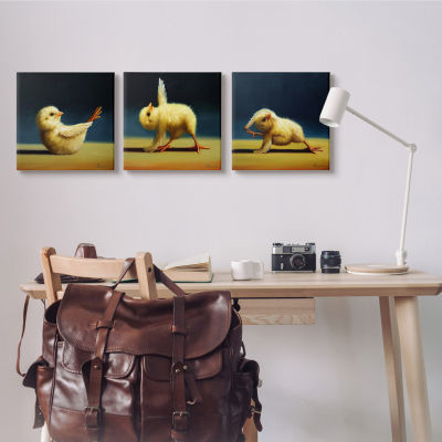 Stupell Industries Funny Yoga Chick Trio 3-pc. Wall Art Sets