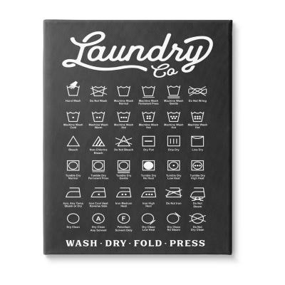 Stupell Industries Laundry Business Symbols Chart Canvas Art