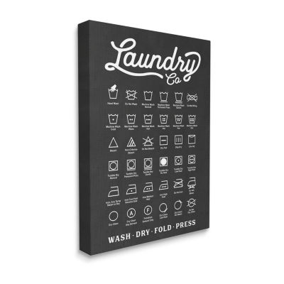 Stupell Industries Laundry Business Symbols Chart Canvas Art